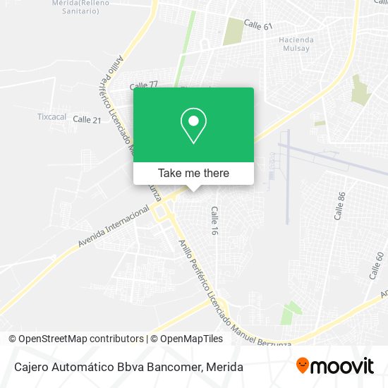 Mapa de Cajero Automático Bbva Bancomer