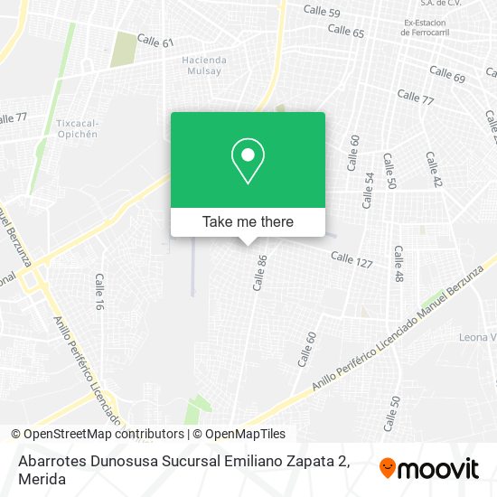 Mapa de Abarrotes Dunosusa Sucursal Emiliano Zapata 2