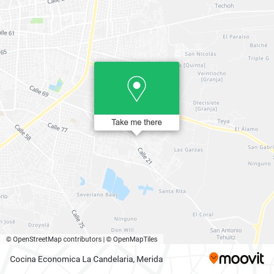 Mapa de Cocina Economica La Candelaria