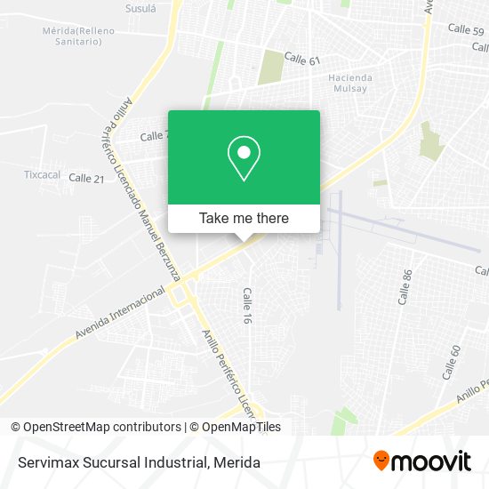 Mapa de Servimax Sucursal Industrial