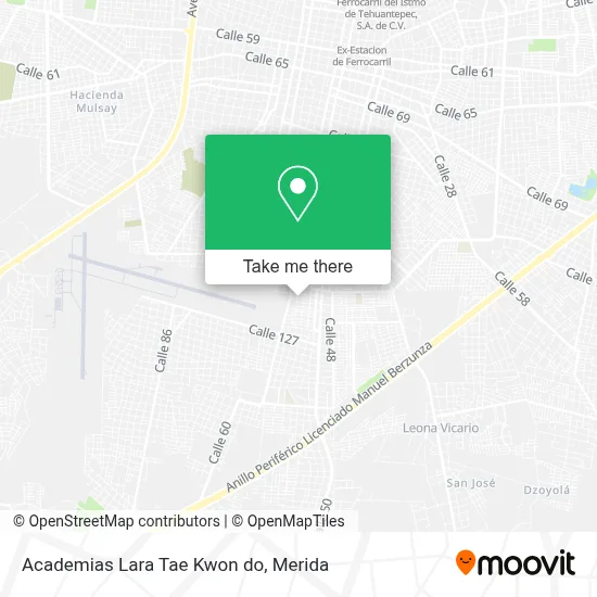 Academias Lara Tae Kwon do map