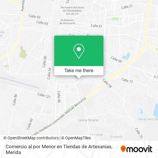 Comercio al por Menor en Tiendas de Artesanias map