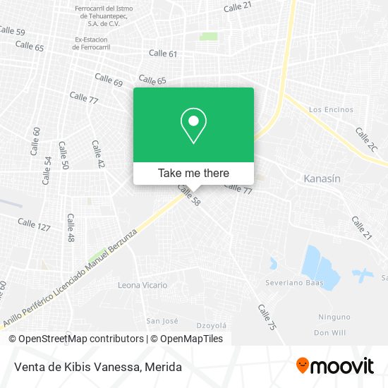 Mapa de Venta de Kibis Vanessa