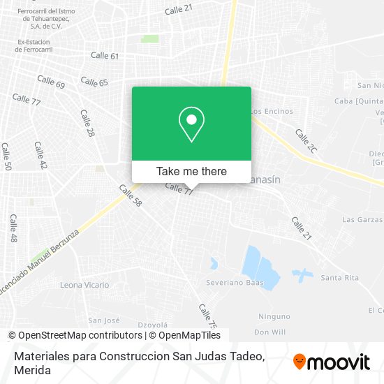 Mapa de Materiales para Construccion San Judas Tadeo