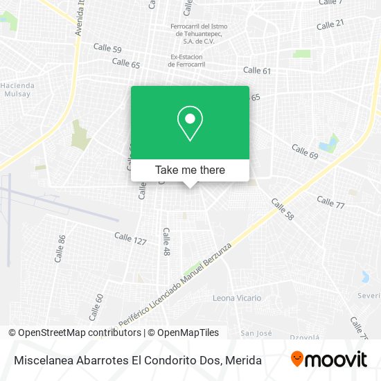 Miscelanea Abarrotes El Condorito Dos map