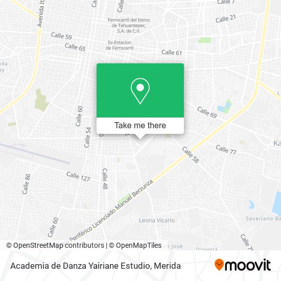 Mapa de Academia de Danza Yairiane Estudio
