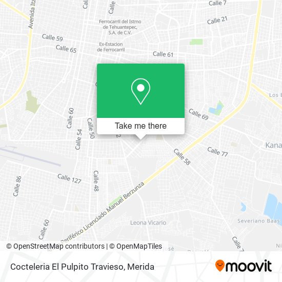 Cocteleria El Pulpito Travieso map