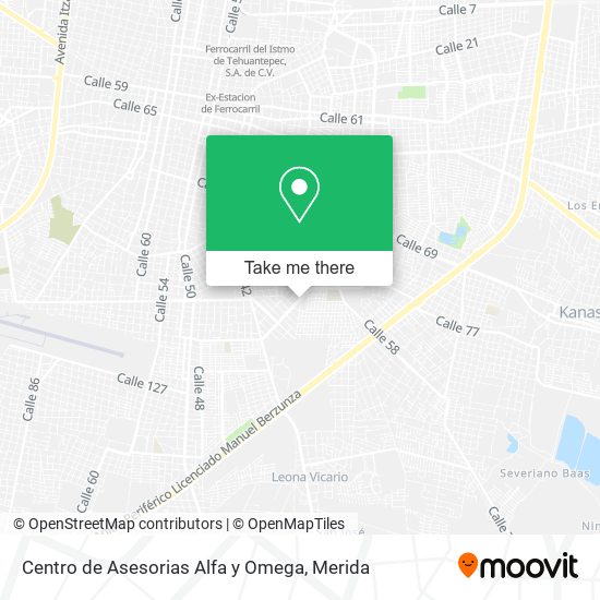 Mapa de Centro de Asesorias Alfa y Omega