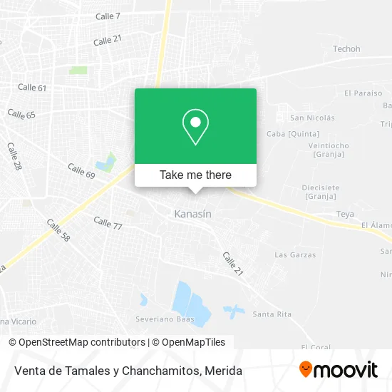 Venta de Tamales y Chanchamitos map