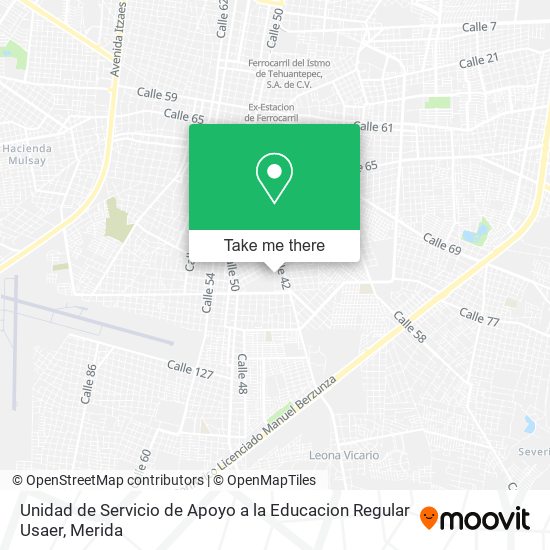 Unidad de Servicio de Apoyo a la Educacion Regular Usaer map