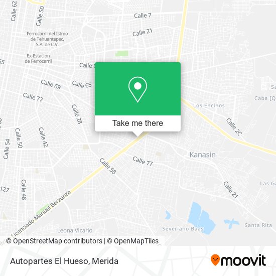 Autopartes El Hueso map