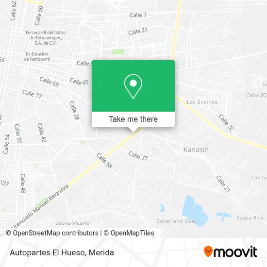 Autopartes El Hueso map