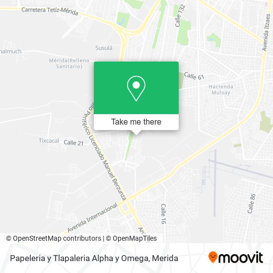 Papeleria y Tlapaleria Alpha y Omega map