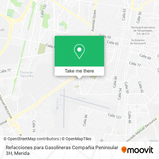 Mapa de Refacciones para Gasolineras Compañia Peninsular 3H