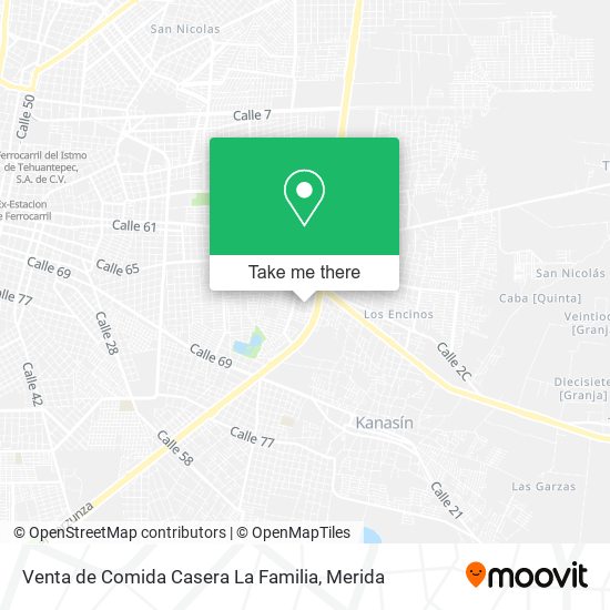 Mapa de Venta de Comida Casera La Familia