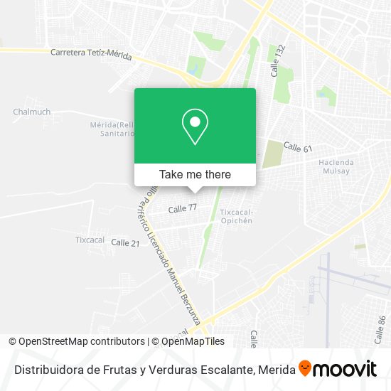 Distribuidora de Frutas y Verduras Escalante map