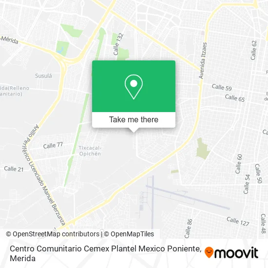 Mapa de Centro Comunitario Cemex Plantel Mexico Poniente