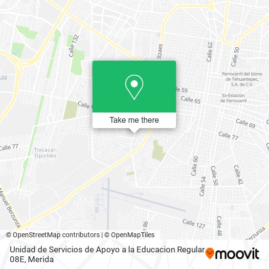 Unidad de Servicios de Apoyo a la Educacion Regular 08E map