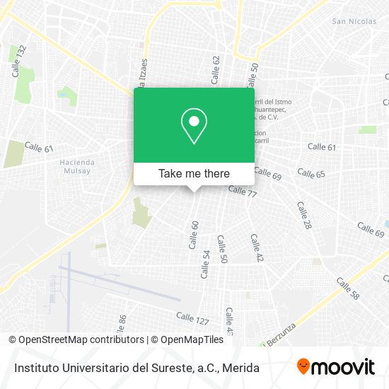 Mapa de Instituto Universitario del Sureste, a.C.