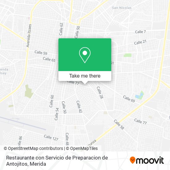 Restaurante con Servicio de Preparacion de Antojitos map