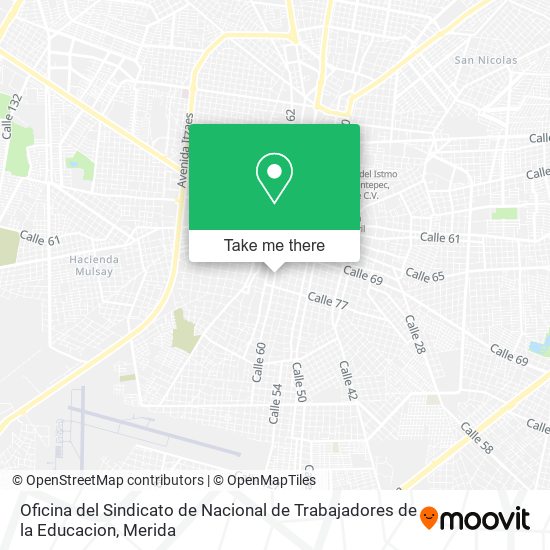 Oficina del Sindicato de Nacional de Trabajadores de la Educacion map