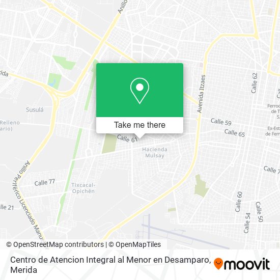 Centro de Atencion Integral al Menor en Desamparo map