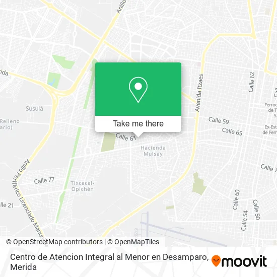 Centro de Atencion Integral al Menor en Desamparo map