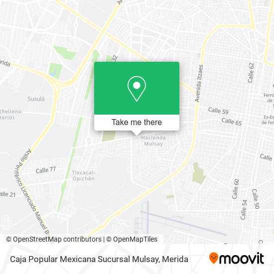 Mapa de Caja Popular Mexicana Sucursal Mulsay
