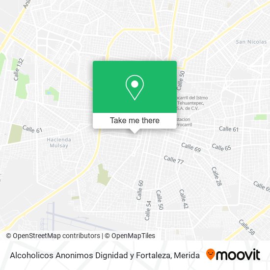 Mapa de Alcoholicos Anonimos Dignidad y Fortaleza