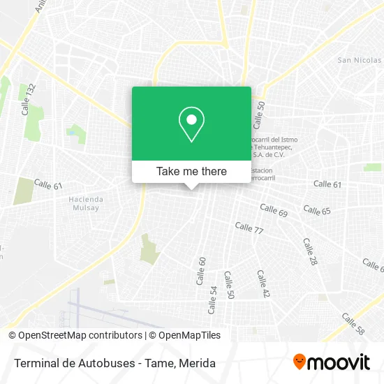 Mapa de Terminal de Autobuses - Tame