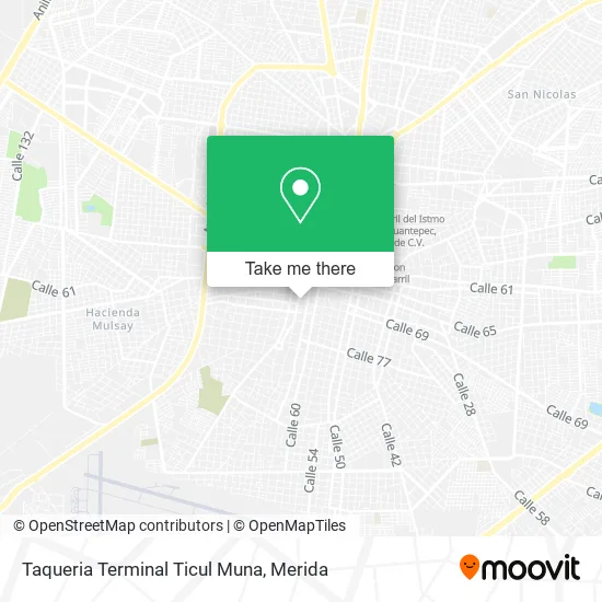 Taqueria Terminal Ticul Muna map