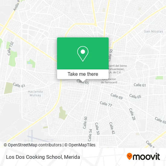 Los Dos Cooking School map