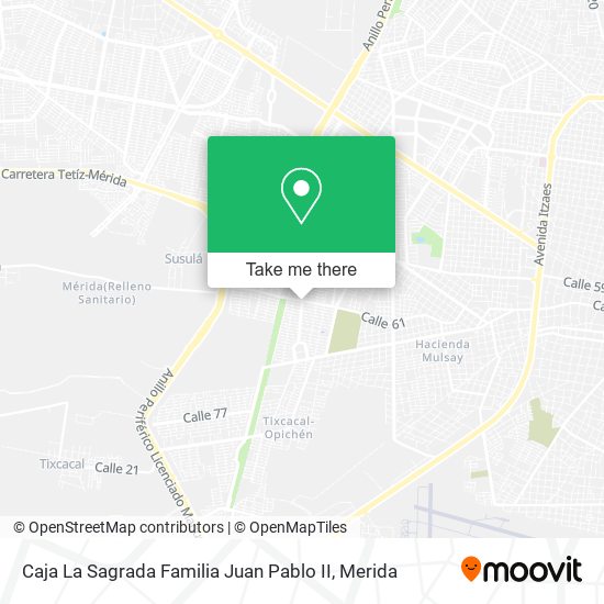 Mapa de Caja La Sagrada Familia Juan Pablo II