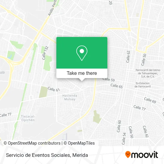Servicio de Eventos Sociales map
