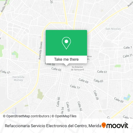 Mapa de Refaccionaria Servicio Electronico del Centro