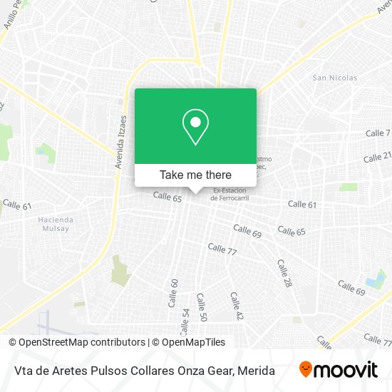Vta de Aretes Pulsos Collares Onza Gear map
