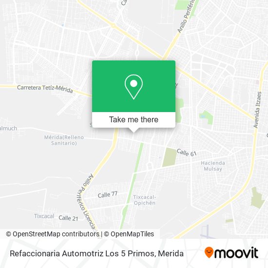 Refaccionaria Automotriz Los 5 Primos map