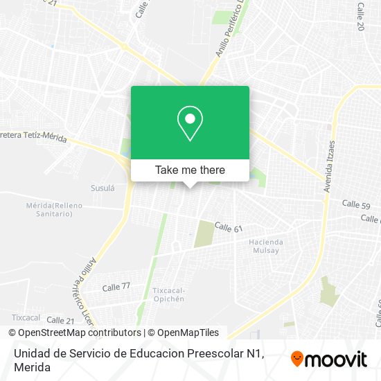 Unidad de Servicio de Educacion Preescolar N1 map