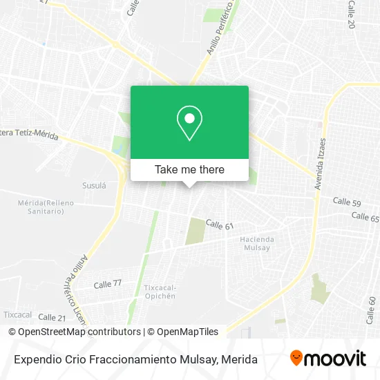 Mapa de Expendio Crio Fraccionamiento Mulsay