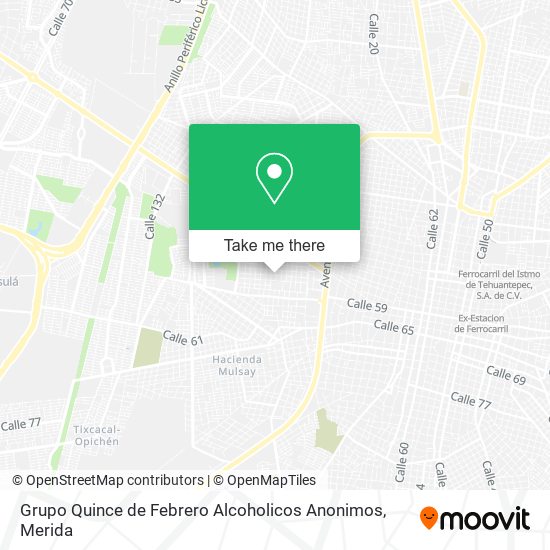 Grupo Quince de Febrero Alcoholicos Anonimos map