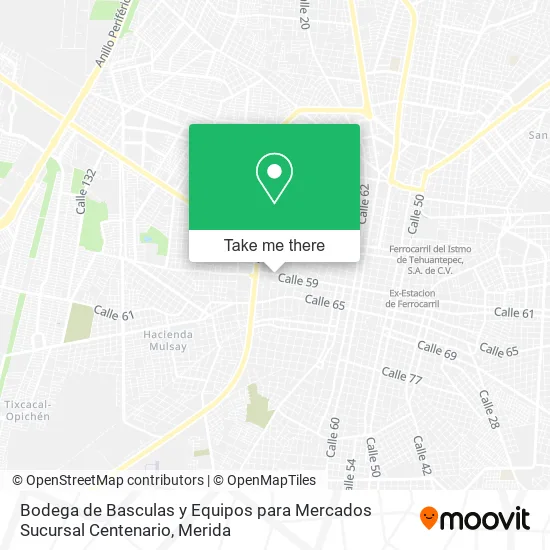 Mapa de Bodega de Basculas y Equipos para Mercados Sucursal Centenario