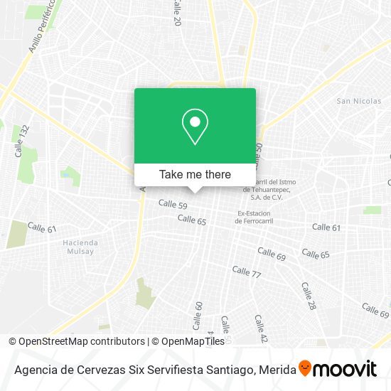 Mapa de Agencia de Cervezas Six Servifiesta Santiago