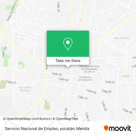 Servicio Nacional de Empleo, yucatán map