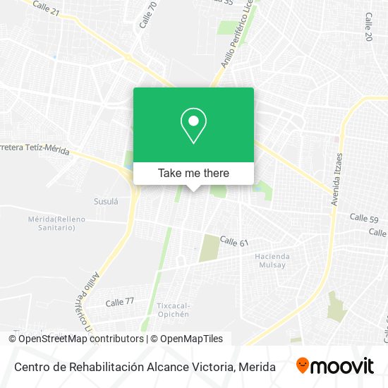 Mapa de Centro de Rehabilitación Alcance Victoria