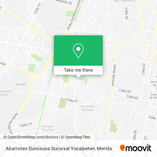 Abarrotes Dunosusa Sucursal Yucalpeten map