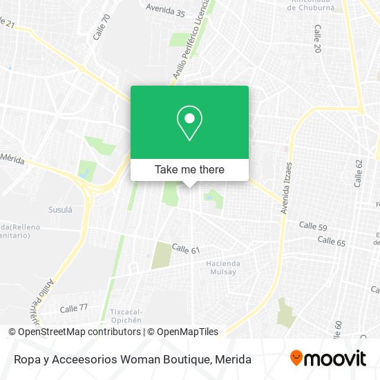 Mapa de Ropa y Acceesorios Woman Boutique
