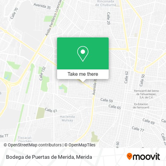 Mapa de Bodega de Puertas de Merida