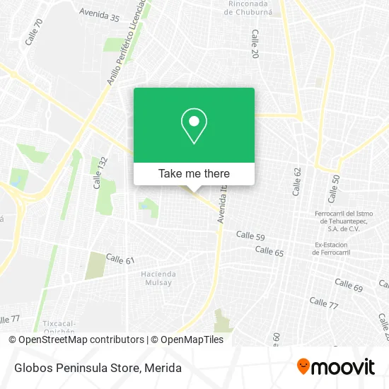 Globos Peninsula Store map