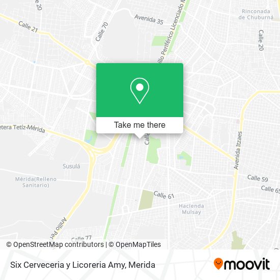 Mapa de Six Cerveceria y Licoreria Amy