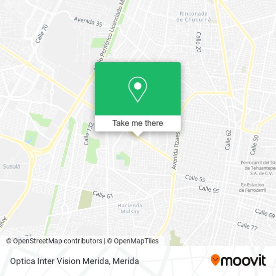 Mapa de Optica Inter Vision Merida